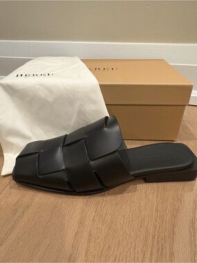 HEREU Coraia Woven Leather Slides Mules *Gorgeous* Made in Spain
